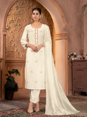 GRACE CLOTHES Embroidered Kurta, Trouser/Pant & Dupatta Set