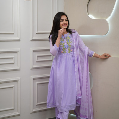 Piu Art Embroidered Kurta, Trouser/Pant & Dupatta Set