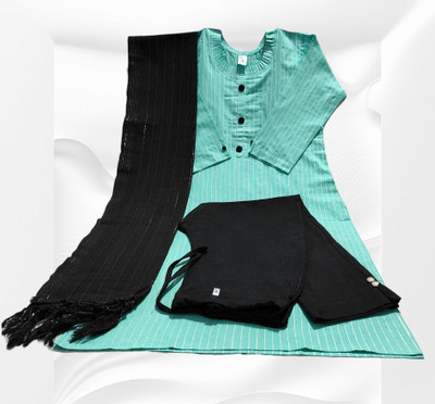 UMI CREATION Striped Kurta, Trouser/Pant & Dupatta Set