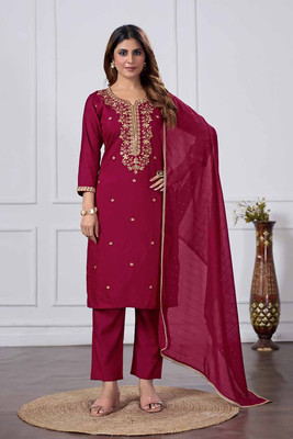 HB VENTURE Embroidered Kurta, Trouser/Pant & Dupatta Set