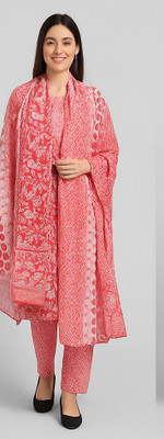 DEEPMAALA TEXTILES Printed Kurta, Sharara & Dupatta Set