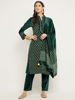Zigo Printed Kurta, Palazzo & Dupatta Set