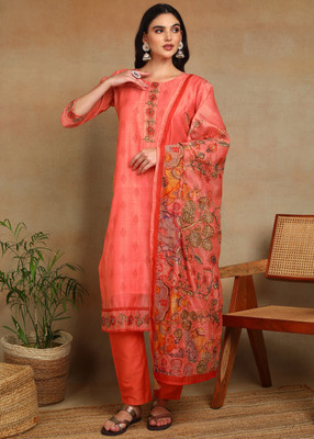 Sangria Printed Kurta, Trouser/Pant & Dupatta Set