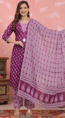 SN CREATION Embroidered, Printed Kurta, Trouser/Pant & Dupatta Set