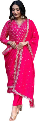 LOKITA WORLD Embroidered Kurta, Trouser/Pant & Dupatta Set