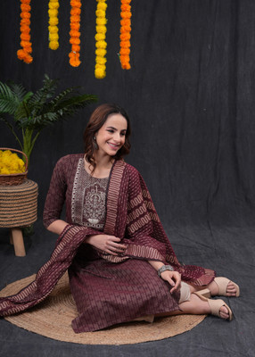 JN LOFTY Embroidered Kurta, Trouser/Pant & Dupatta Set