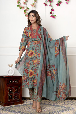 Swasti Printed Kurta, Trouser/Pant & Dupatta Set