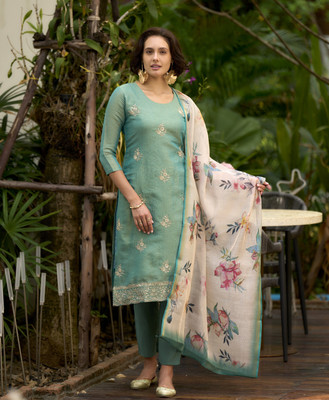 Shree Laxminarayan export Embroidered, Self Design Kurta, Trouser/Pant & Dupatta Set