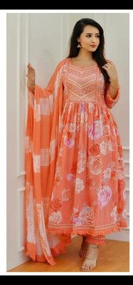 Unichef Floral Print Kurta, Trouser/Pant & Dupatta Set