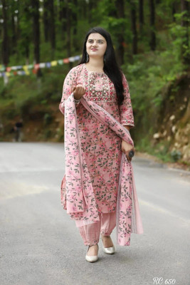 PILUDI Printed Kurta, Salwar & Dupatta Set