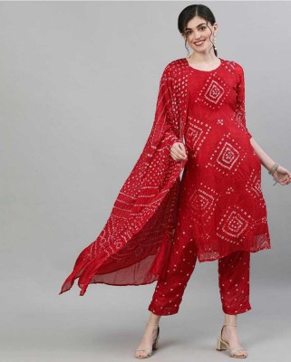 KPHOUSE Self Design Kurta, Trouser/Pant & Dupatta Set