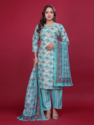 ARAHAMFASHION Printed Kurta, Trouser/Pant & Dupatta Set