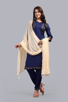 ShopGlobal Printed Kurta, Trouser/Pant & Dupatta Set