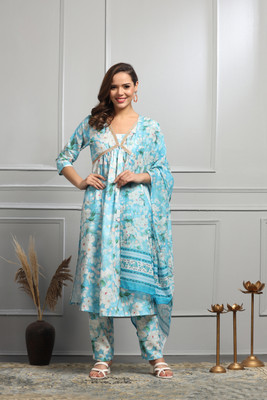 Leriya Fashion Printed Kurta, Salwar & Dupatta Set