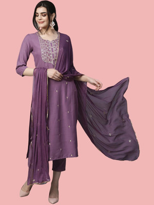 R4milA Embroidered Kurta, Trouser/Pant & Dupatta Set