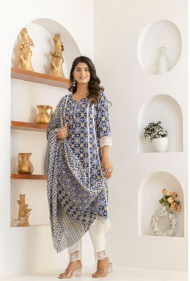 Jaipur fashion factory Printed Kurta, Trouser/Pant & Dupatta Set