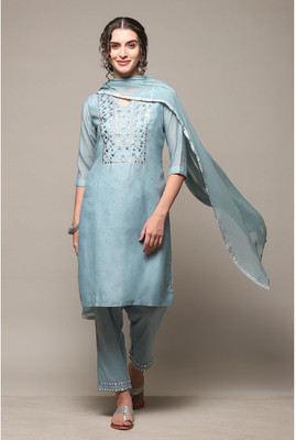 BIBA Woven Kurta, Trouser/Pant & Dupatta Set