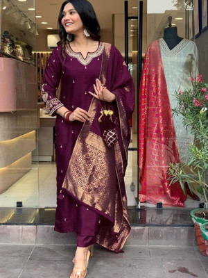 Dharm Fashion Women Kurta Pant Dupatta Set