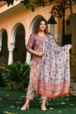 Leriya Fashion Printed Kurta, Trouser/Pant & Dupatta Set