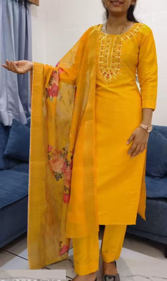 SAIRA NX Embroidered Kurta, Salwar & Dupatta Set