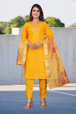 LAAIBA CREATION Embroidered Kurta, Trouser/Pant & Dupatta Set