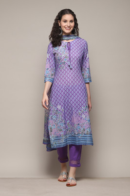 BIBA Printed Kurta, Trouser/Pant & Dupatta Set