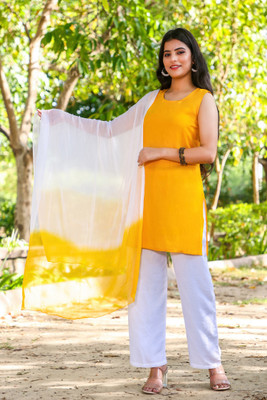 AAKASH Women Kurta Palazzo Set