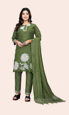 HOUSE OF COMMON Embroidered Kurta, Trouser/Pant & Dupatta Set