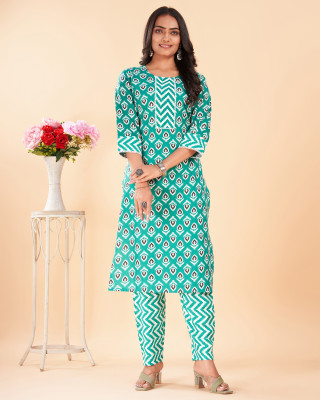 Virendra Textile Floral Print Anarkali Kurta, Bottom & Dupatta Set