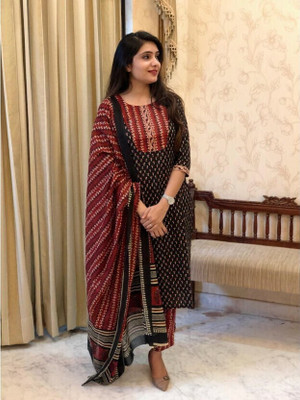 HouseOfCommon Women Kurta Churidar Dupatta Set