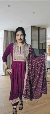 GFM Solid Kurta, Palazzo & Dupatta Set