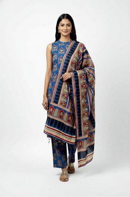 Rigveda Printed Kurta, Trouser/Pant & Dupatta Set