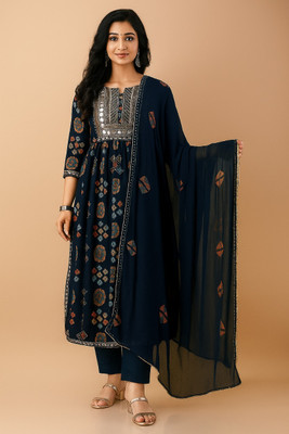 PUTUL Embroidered Kurta, Salwar & Dupatta Set