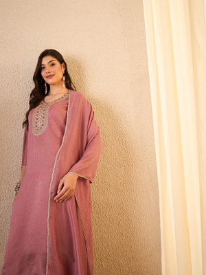Royal Export Embroidered Kurta, Trouser/Pant & Dupatta Set