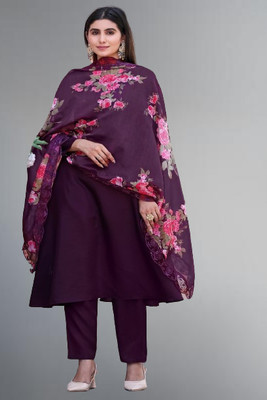 CLASSYCLOSET Floral Print Kurta, Trouser/Pant & Dupatta Set