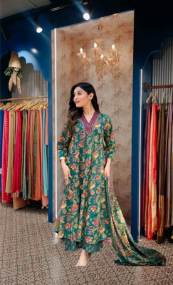 ALISHA FASHION Printed Anarkali Kurta, Bottom & Dupatta Set