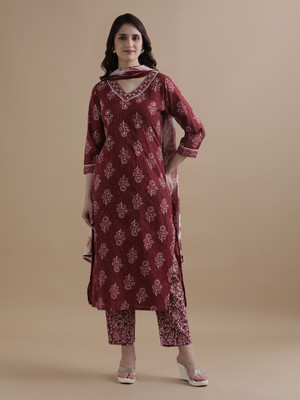 Jaipur Kurti Printed Kurta, Trouser/Pant & Dupatta Set