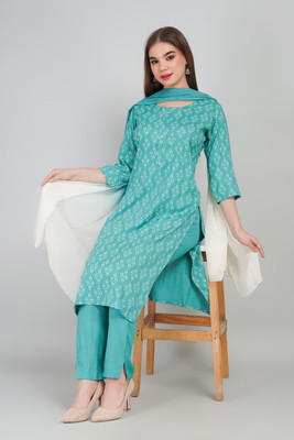 mahisha fashion Printed Kurta, Trouser/Pant & Dupatta Set