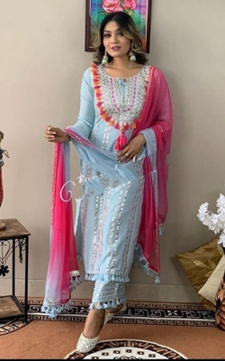 Divyanshu Embellished, Embroidered Kurta, Trouser/Pant & Dupatta Set