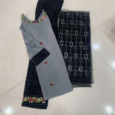Myra Collection Embroidered Kurta, Trouser/Pant & Dupatta Set