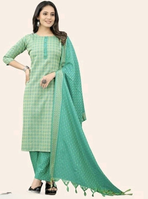 ALISHA CREATIONS Woven Kurta, Trouser/Pant & Dupatta Set