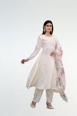MK TEXARC Floral Print Kurta, Trouser/Pant & Dupatta Set