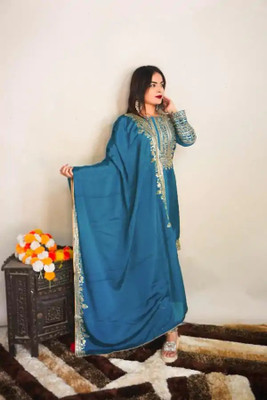 TRIVORA Embroidered Kurta, Trouser/Pant & Dupatta Set