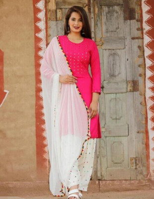 Bhanu Pratap Fashion Embellished Kurta, Salwar & Dupatta Set