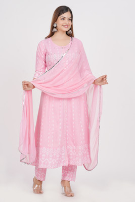 SHREE SHYAM TEXTILE Embroidered Kurta, Trouser/Pant & Dupatta Set