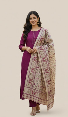 ZayrahApparel Embroidered Kurta, Trouser/Pant & Dupatta Set