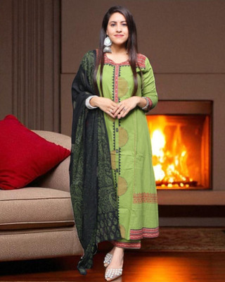 Ishi Trends Embroidered Kurta, Trouser/Pant & Dupatta Set