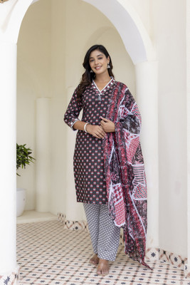 Abu Huraira Printed Kurta, Trouser/Pant & Dupatta Set