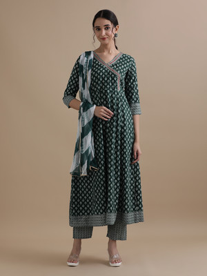 Jaipur Kurti Embroidered Kurta, Trouser/Pant & Dupatta Set