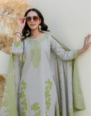 Skylee Printed Kurta, Trouser/Pant & Dupatta Set